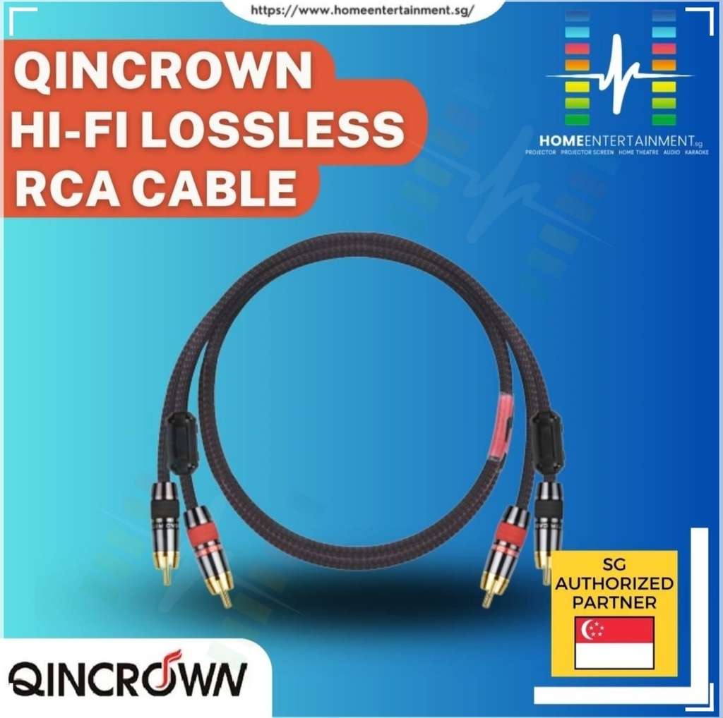 QinCrown 12AWG Shielded Pure Copper RCA Cable