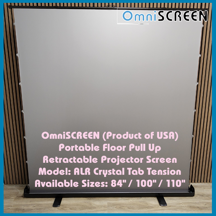 OmniSCREEN Portable Manual Pull Up ALR Screen with Tab Tension