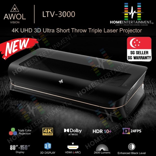 Awol Vision LTV-3000 PRO UST 4K Projector