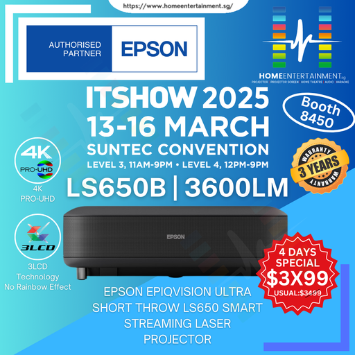 Epson Ultra EH-LS650B Projector