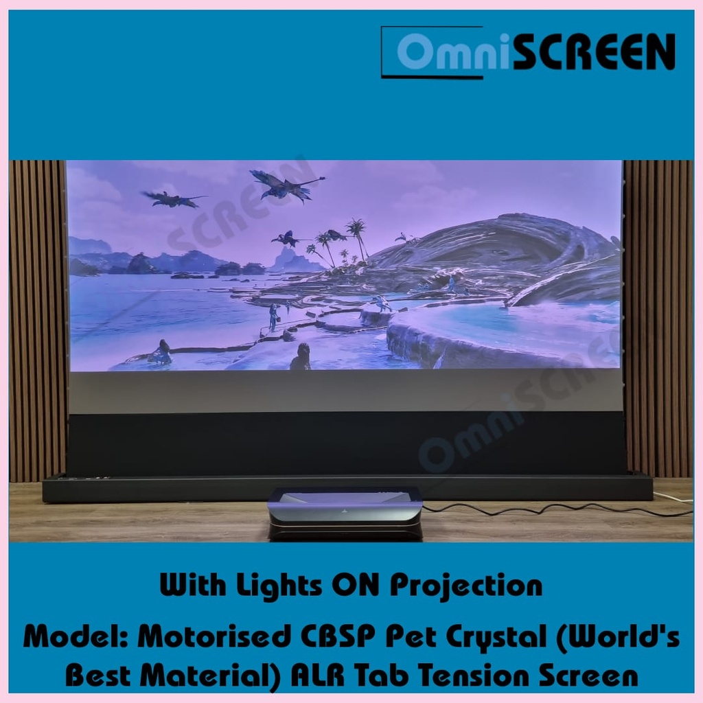 OmniSCREEN Floor Rising Motorised Screen For Ultra Short Throw 