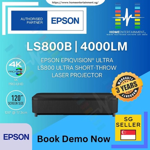 EPSON EH-LS800B Laser Ultra Short Throw Projector